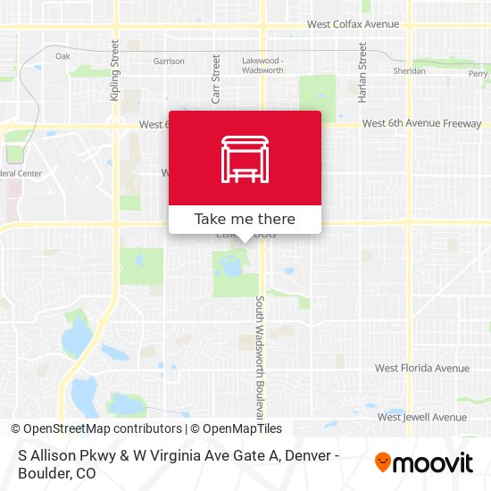 Mapa de S Allison Pkwy & W Virginia Ave Gate A