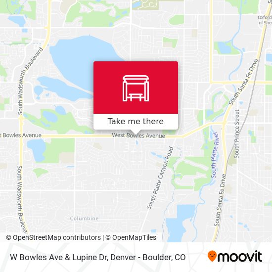 W Bowles Ave & Lupine Dr map