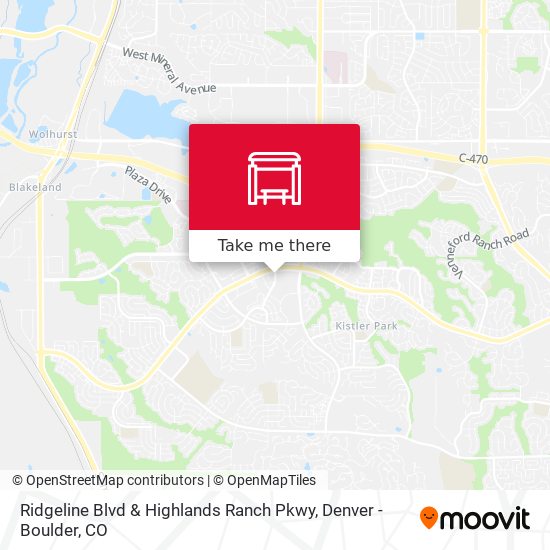 Ridgeline Blvd & Highlands Ranch Pkwy map
