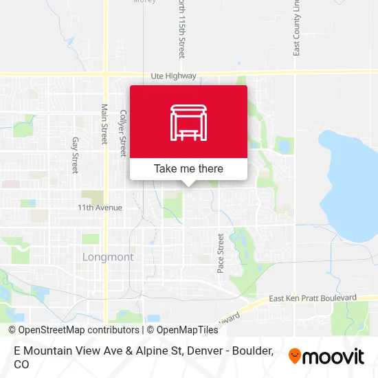 E Mountain View Ave & Alpine St map