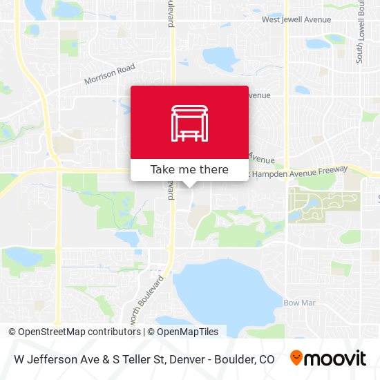 W Jefferson Ave & S Teller St map