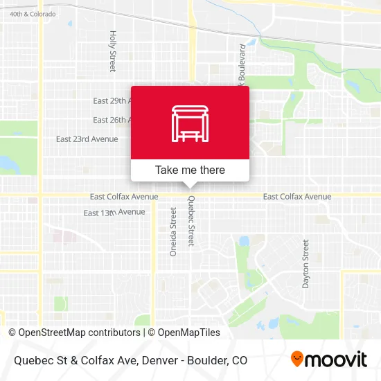 Mapa de Quebec St & Colfax Ave