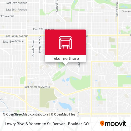 Lowry Blvd & Yosemite St map