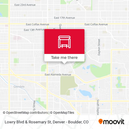 Lowry Blvd & Rosemary St map