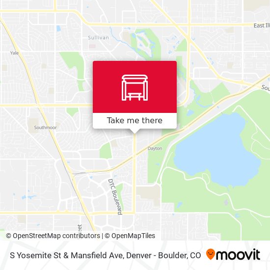 S Yosemite St & Mansfield Ave map