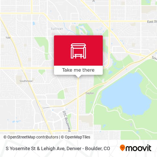 S Yosemite St & Lehigh Ave map