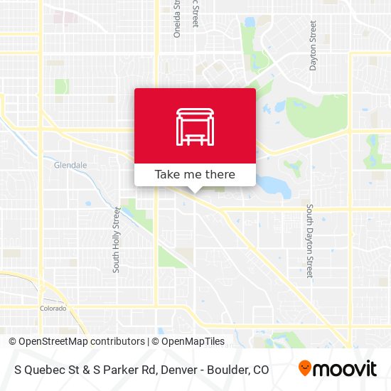 S Quebec St & S Parker Rd map