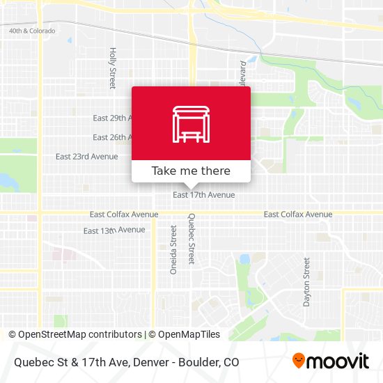 Quebec St & 17th Ave map