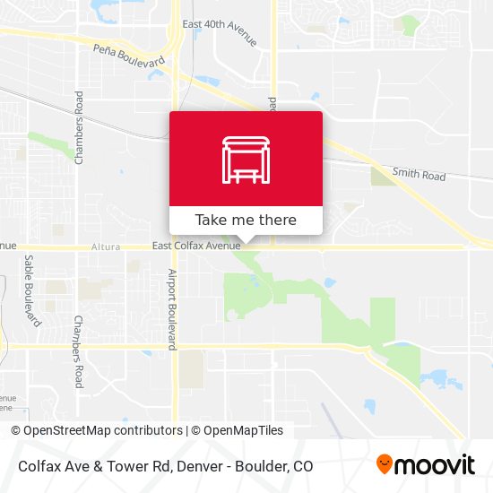 Colfax Ave & Tower Rd map