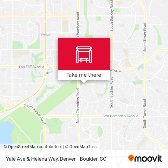 Yale Ave & Helena Way map