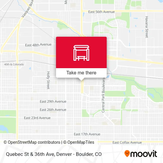 Mapa de Quebec St & 36th Ave
