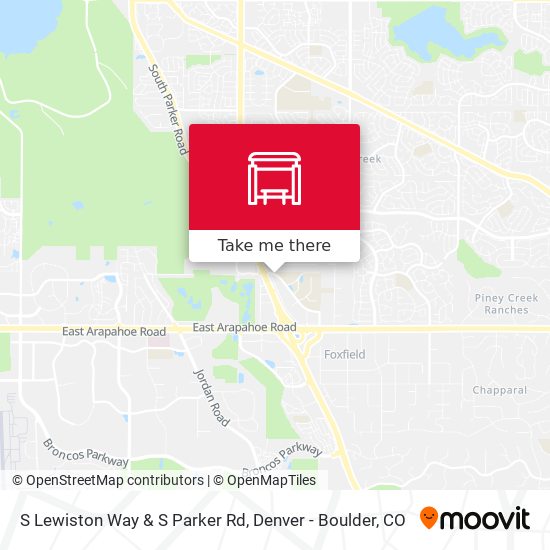 S Lewiston Way & S Parker Rd map