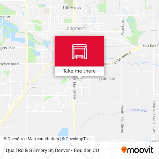 Quail Rd & S Emery St map