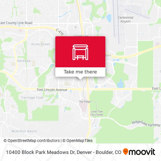 10400 Block Park Meadows Dr map