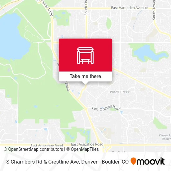 S Chambers Rd & Crestline Ave map