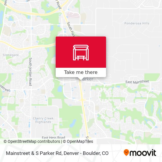 Mainstreet & S Parker Rd map