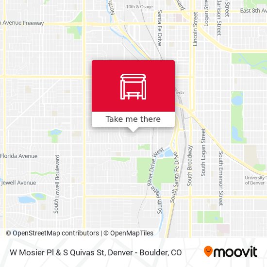 W Mosier Pl & S Quivas St map