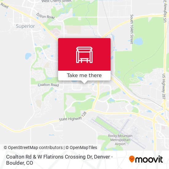 Mapa de Coalton Rd & W Flatirons Crossing Dr