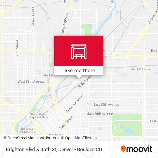 Brighton Blvd & 35th St map