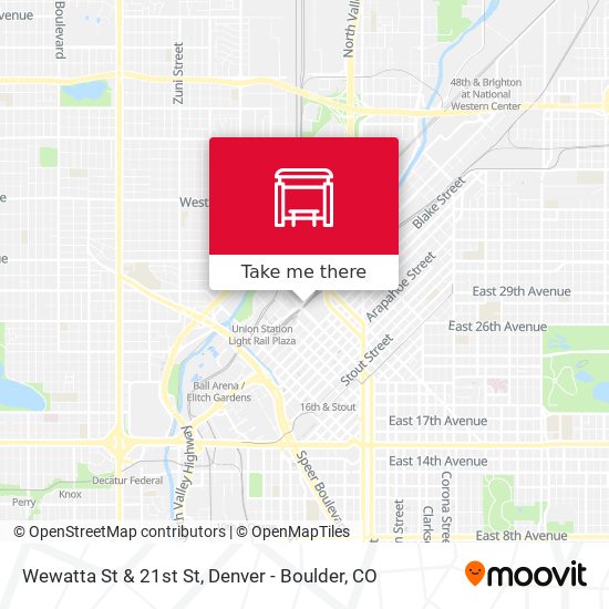 Wewatta St & 21st St map