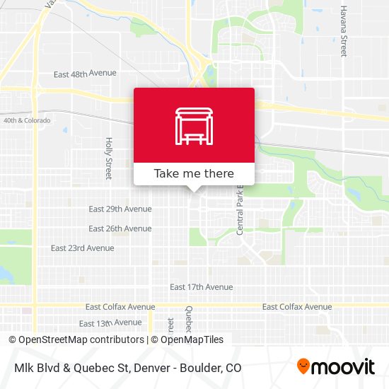 Mlk Blvd & Quebec St map