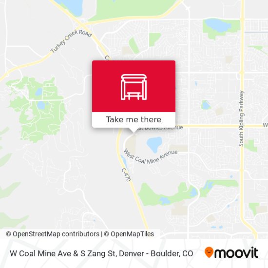 W Coal Mine Ave & S Zang St map