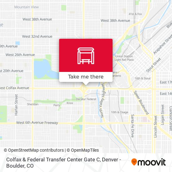 Mapa de Colfax & Federal Transfer Center Gate C