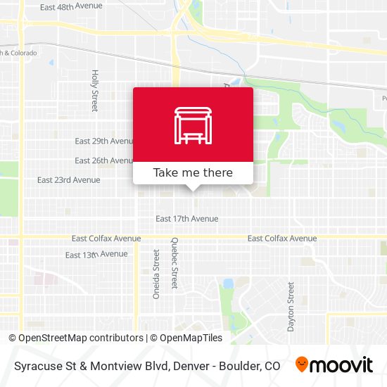 Syracuse St & Montview Blvd map
