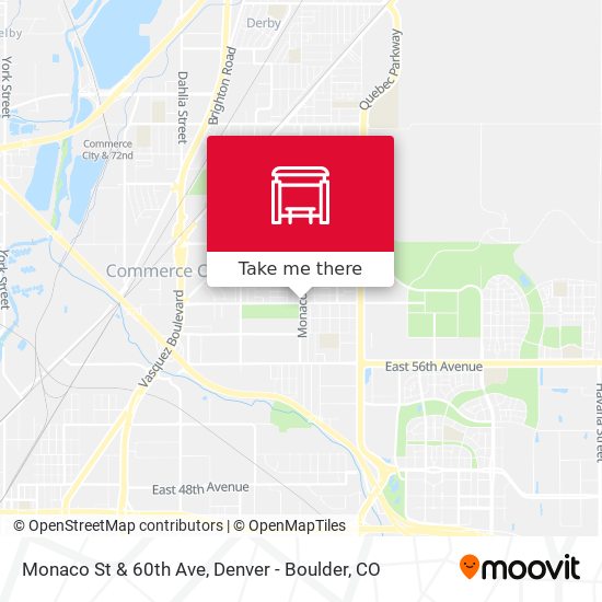 Monaco St & 60th Ave map