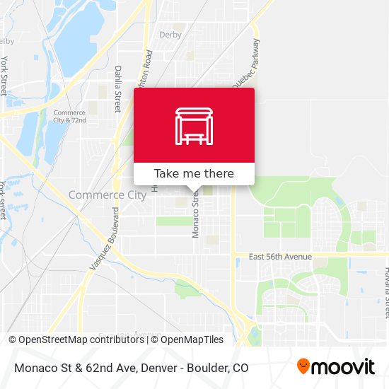 Monaco St & 62nd Ave map