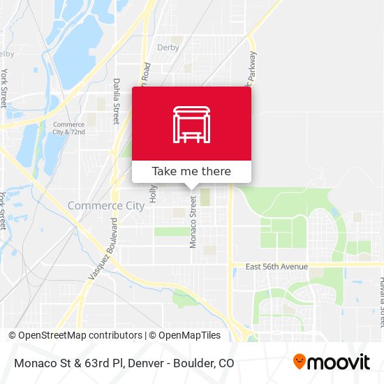 Monaco St & 63rd Pl map