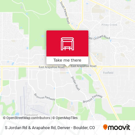 S Jordan Rd & Arapahoe Rd map