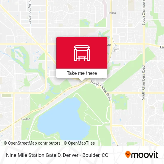 Nine Mile Station Gate D map