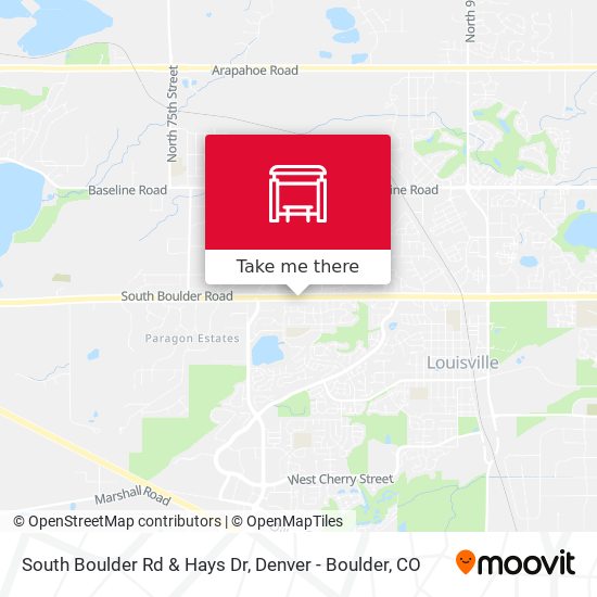 South Boulder Rd & Hays Dr map
