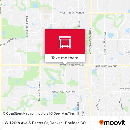 W 120th Ave & Pecos St map