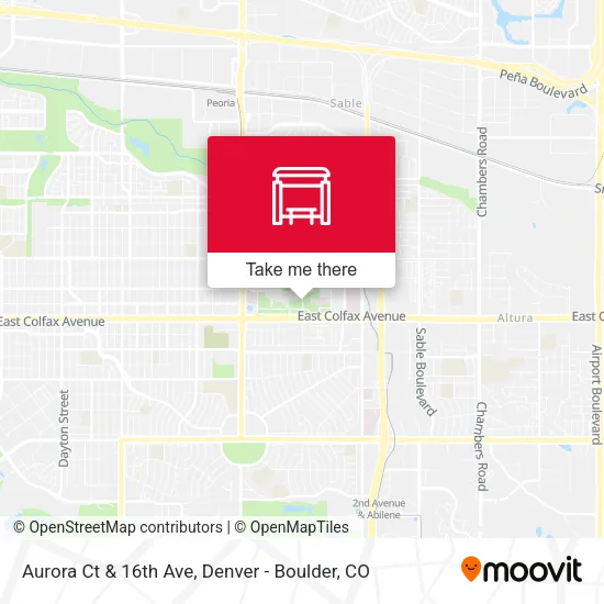 Mapa de Aurora Ct & 16th Ave