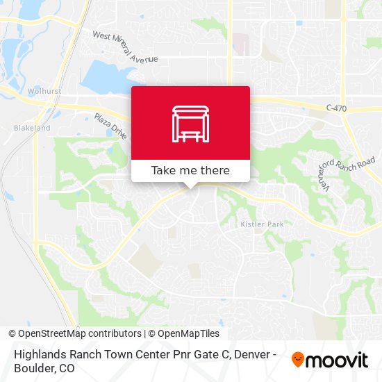 Highlands Ranch Town Center Pnr Gate C map