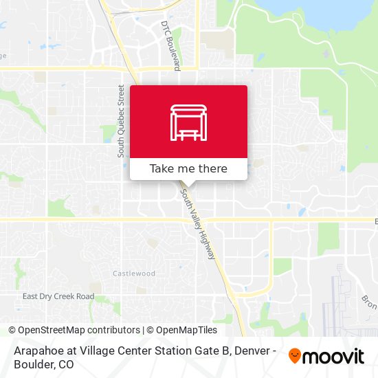 Arapahoe at Village Center Station Gate B map