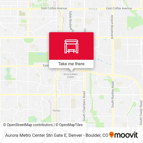 Mapa de Aurora Metro Center Stn Gate E