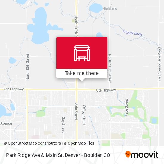 Park Ridge Ave & Main St map