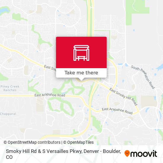 Smoky Hill Rd & S Versailles Pkwy map