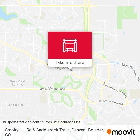 Smoky Hill Rd & Saddlerock Trails map