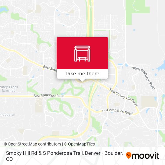 Smoky Hill Rd & S Ponderosa Trail map