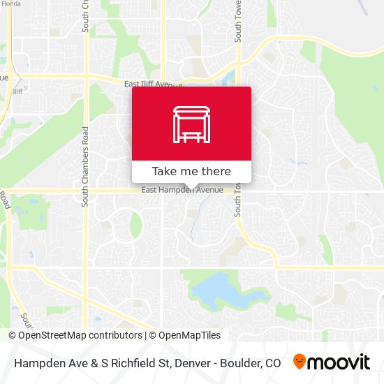 Hampden Ave & S Richfield St map