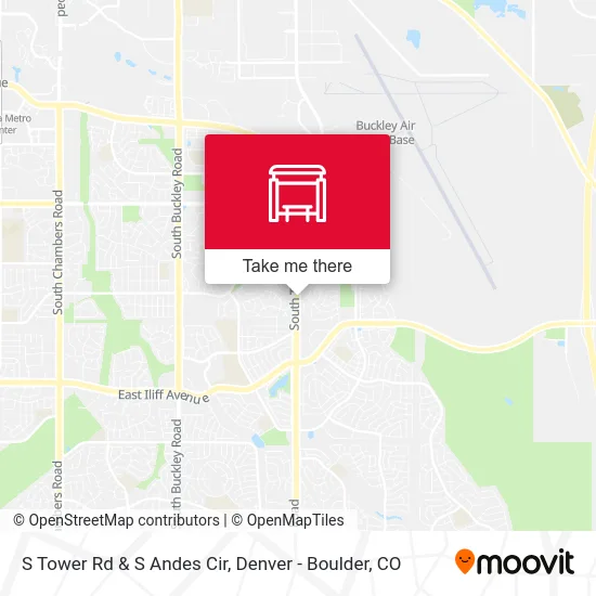 S Tower Rd & S Andes Cir map
