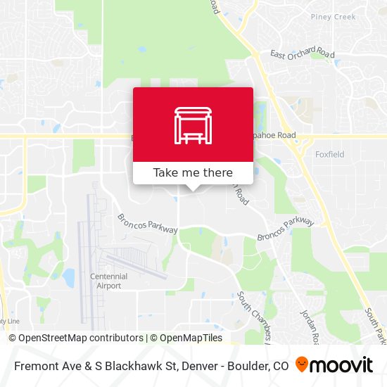 Fremont Ave & S Blackhawk St map