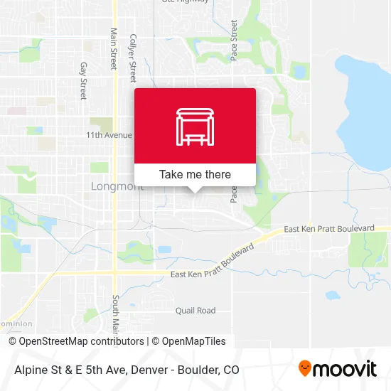 Alpine St & E 5th Ave map