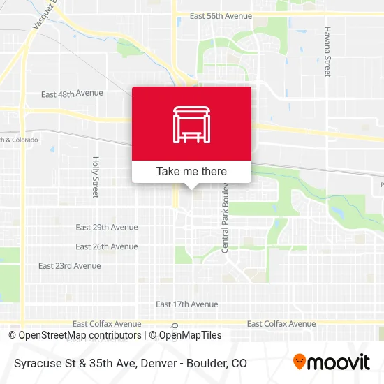 Syracuse St & 35th Ave map