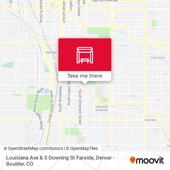 Louisiana Ave & S Downing St Farside map