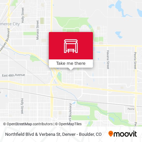 Northfield Blvd & Verbena St map